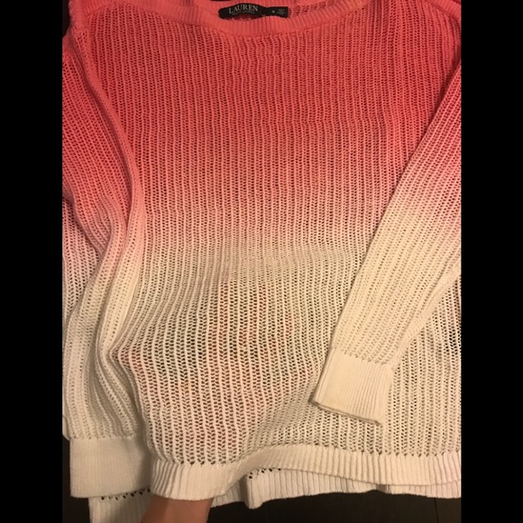 Ralph Lauren pink white ombré net top medium - Picture 3 of 3